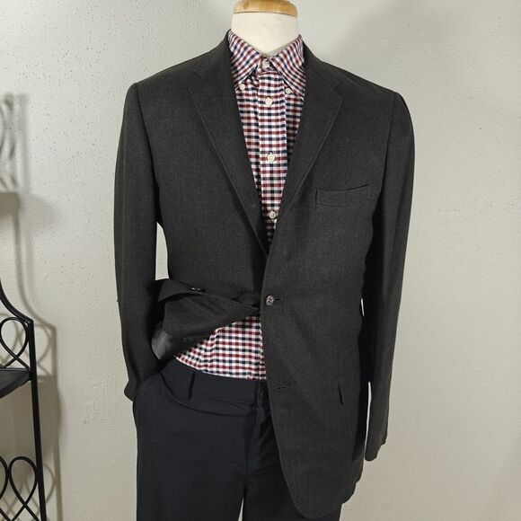 Michaels Stern Rochester Men's Tweed Sport Coat Three Button Brown‎ Wool 42R